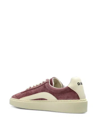 Dsquared2 Suede Low-top Sneakers In Burgundy