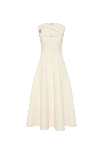 Rebecca Vallance Freyja Midi Dress In White
