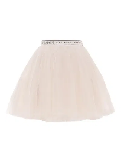 Balmain Logo-waistband Tutu