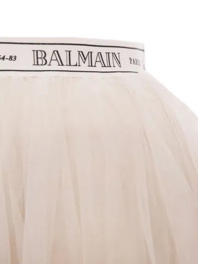 Balmain Logo-waistband Tutu