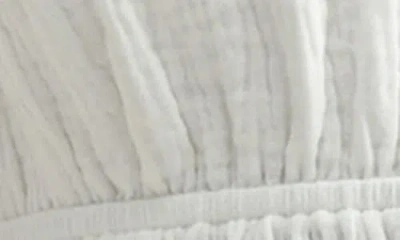 Lush Front Tie Cotton Gauze Crop Tank In White