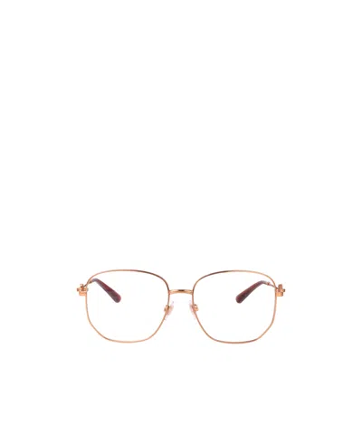 Dolce & Gabbana Pink Gold Acetate Optical Glasses