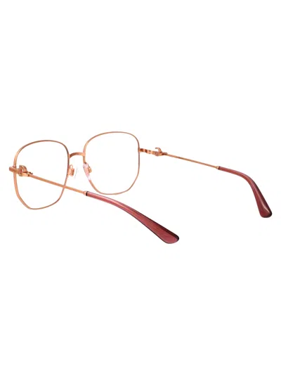 Dolce & Gabbana Pink Gold Acetate Optical Glasses