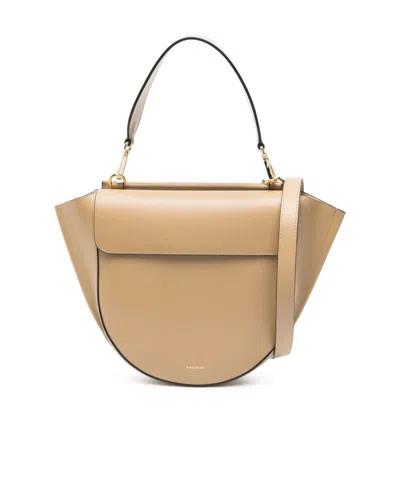 Wandler Structured Vitello Leather Shoulder Bag With Winged Sides