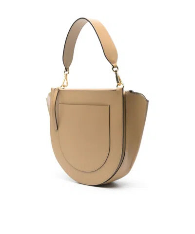 Wandler Structured Vitello Leather Shoulder Bag With Winged Sides