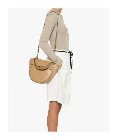 Wandler Structured Vitello Leather Shoulder Bag With Winged Sides