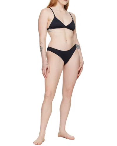 Baserange Triangle Bikini Bottoms In Black