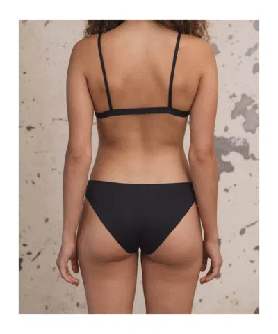 Baserange Triangle Bikini Bottoms In Black