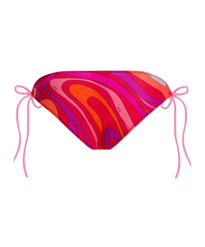 Pucci Marble Printed Side Tied Bikini Bottoms