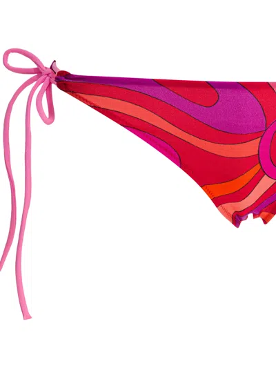 Pucci Marble Printed Side Tied Bikini Bottoms