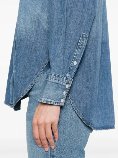 Citizen Of Humanity Citizens Of Humanity Kayla Western Denim Snap-up Shirt In Douro