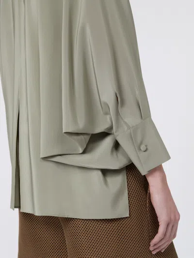 Max Mara Leonida Blouse Draped Design Long Sleeves