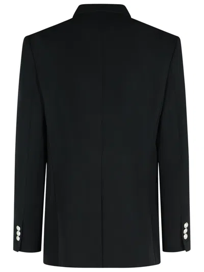 Balmain Double-breasted Grain De Poudre Wool Blazer