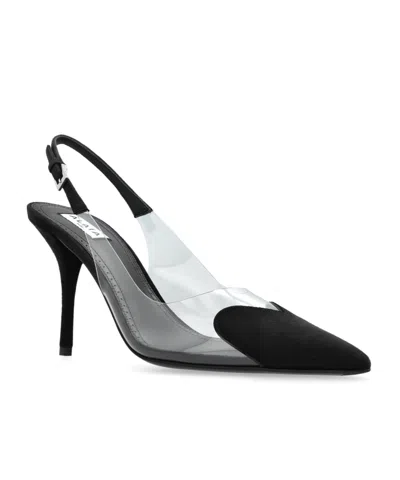 Alaïa Alaia 100mm Le Coeur Heart Shaped Slingback Pumps In Black