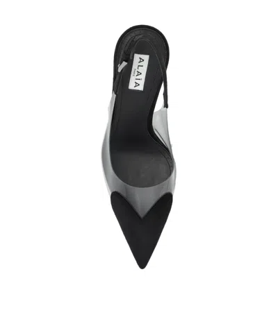 Alaïa Alaia 100mm Le Coeur Heart Shaped Slingback Pumps In Black