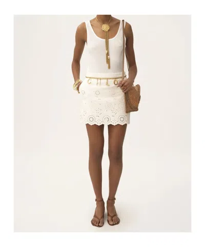 Chloé Tank Top In Cotton Jersey In White