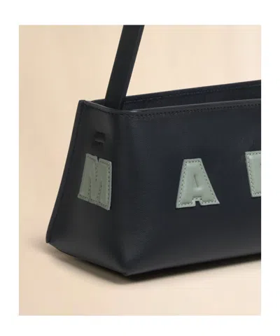 Marni Rectangular Shoulder Bag With Gold-tone Hardware In Black