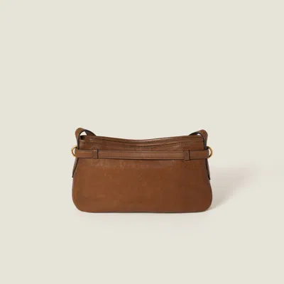 Miu Miu Medium Aventure Nappa Leather Shoulder Bag In Brown
