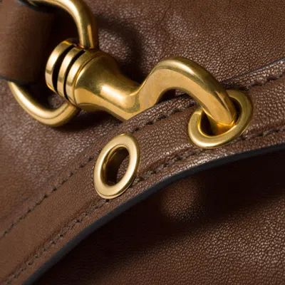 Miu Miu Medium Aventure Nappa Leather Shoulder Bag In Brown