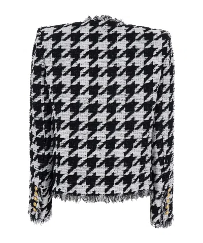 Balmain Blackwhite All-over Check Blazer