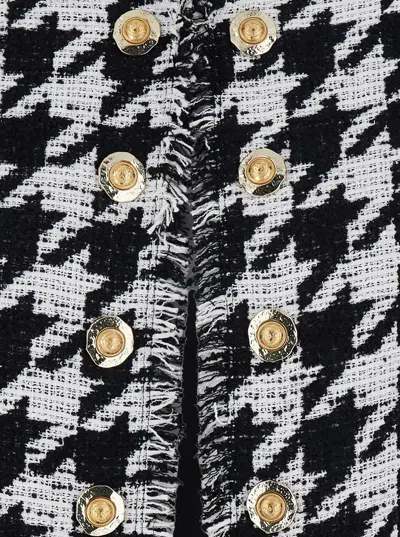 Balmain Blackwhite All-over Check Blazer