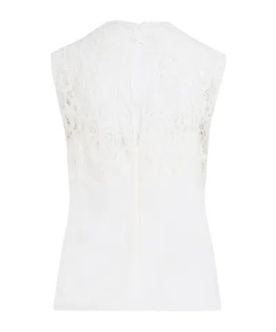 Fabiana Filippi Silk Top Lace Insert In White