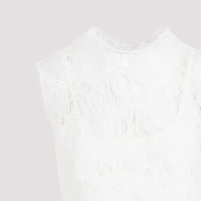 Fabiana Filippi Silk Top Lace Insert In White