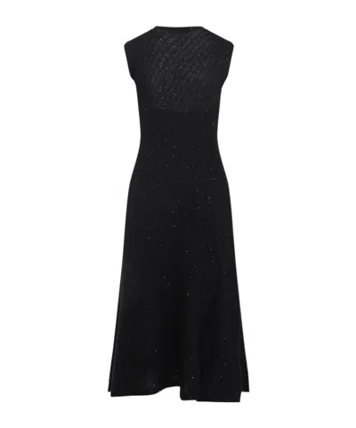 Fabiana Filippi Sleeveless A-line Evening Dress With Subtle Sparkle