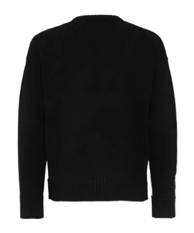 Dsquared2 Crew Neck Sweater With Bold Intarsia Pattern
