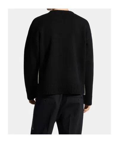 Dsquared2 Crew Neck Sweater With Bold Intarsia Pattern