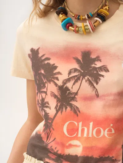 Chloé Baby Fit Logo T-shirt In Cotton Jersey In White