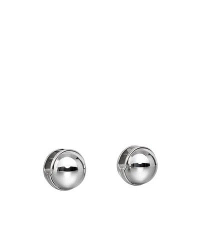 Alaïa Sphere Silver-tone Earrings In Silver