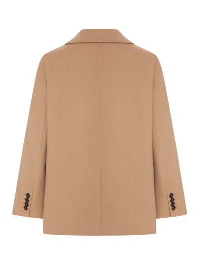 Max Mara Double Breasted Jacket In Brown