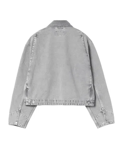 Carhartt Emery Jacket With Collar And Pockets In Gray