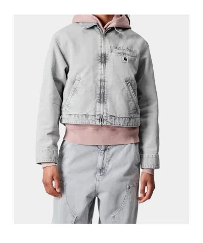 Carhartt Emery Jacket With Collar And Pockets In Gray