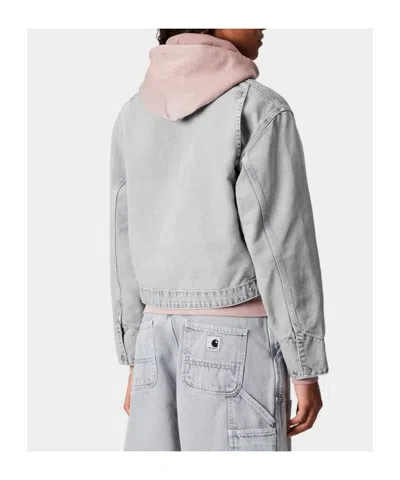 Carhartt Emery Jacket With Collar And Pockets In Gray