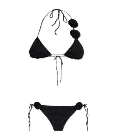 Oseree Oséree Bikini Set With Applique In Black