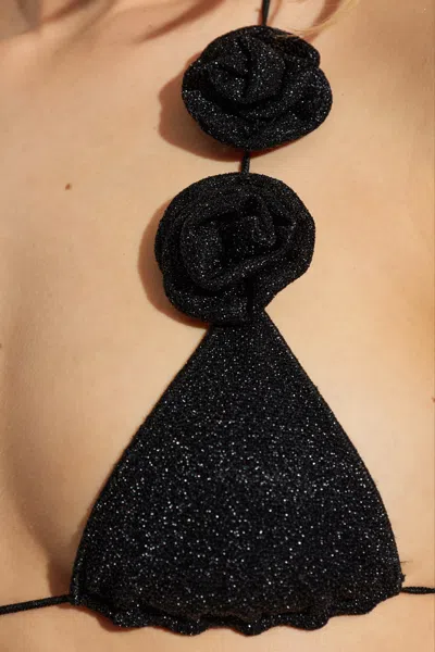 Oseree Oséree Bikini Set With Applique In Black