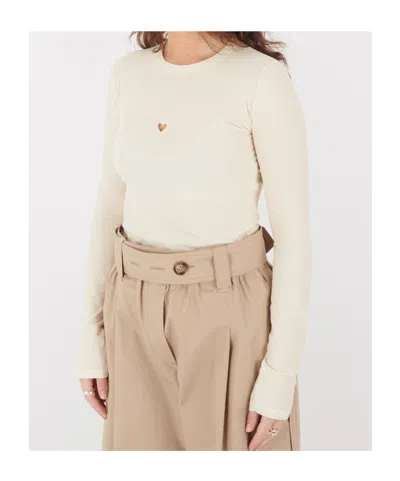 Baserange Heart Long Sleeve Tee Undyed In Neutral
