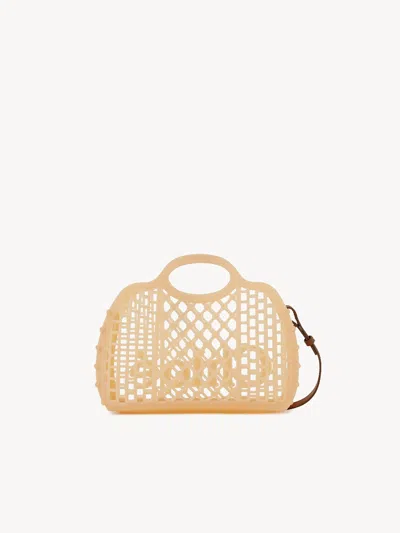 Chloé Cage Leather-trimmed Studded Rubber Shoulder Bag