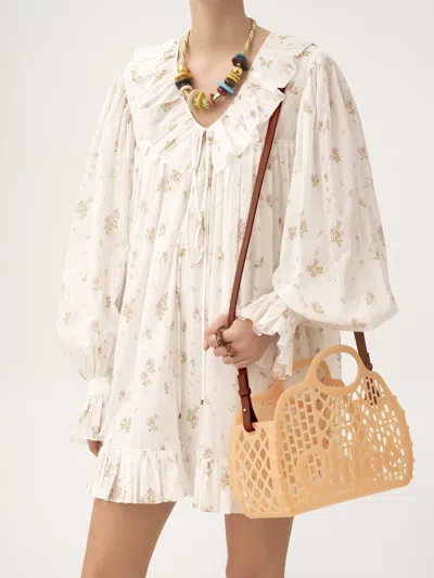 Chloé Cage Leather-trimmed Studded Rubber Shoulder Bag