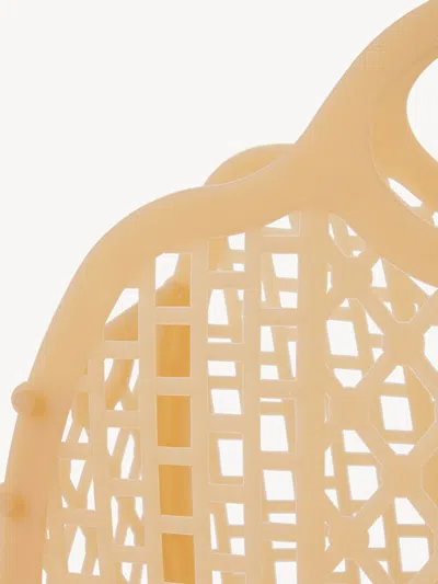 Chloé Cage Leather-trimmed Studded Rubber Shoulder Bag