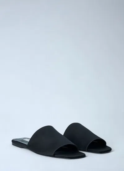 Totême Toteme Women Satin Bandeau Slides In Black