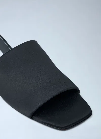 Totême Toteme Women Satin Bandeau Slides In Black