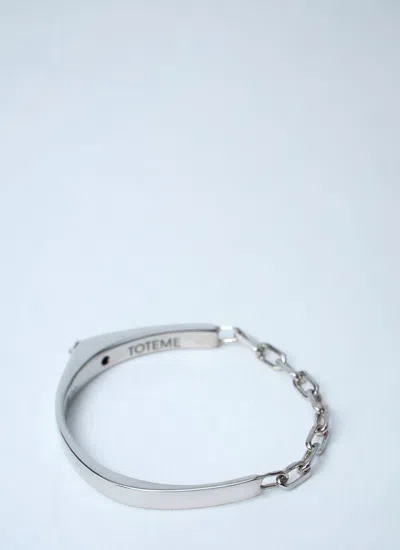 Totême Diamond Chain Ring In Metallic