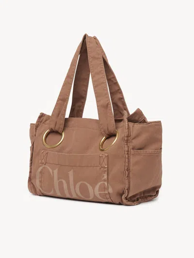 Chloé Medium Plage Tote Bag In Orange