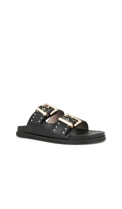 Allsaints Magda Studded Leather Sandals In Black