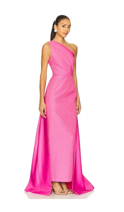 Sau Lee Joslin One-shoulder Gown In Pink