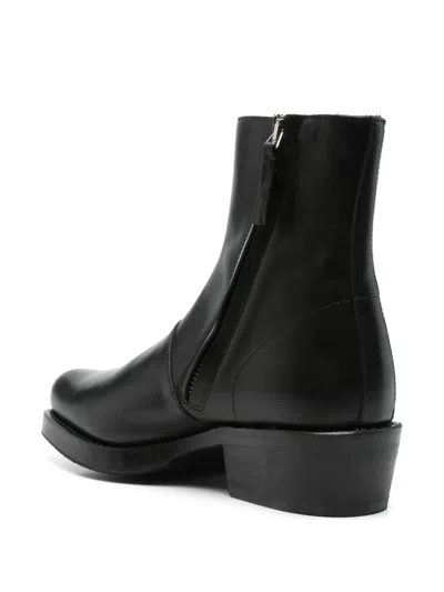 Second / Layer 50mm Leather Ankle Boots In Black