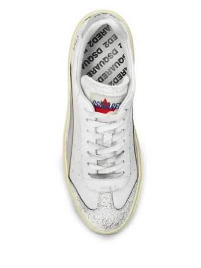 Dsquared2 Sneakers Rider In Pelle Bianca  Donna